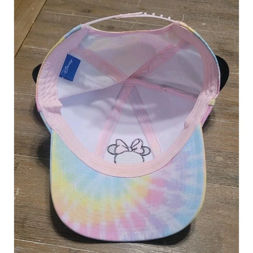 Kids Minnie Mouse Hat With Ears Youth Tie Dye 3D Ears Hat with Bow Disney Tag